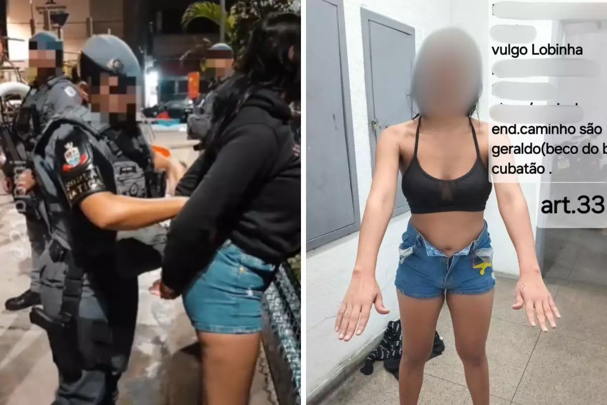 “Lobinha”, procurada por tráfico de drogas, é presa durante operação da PM em Cubatão.