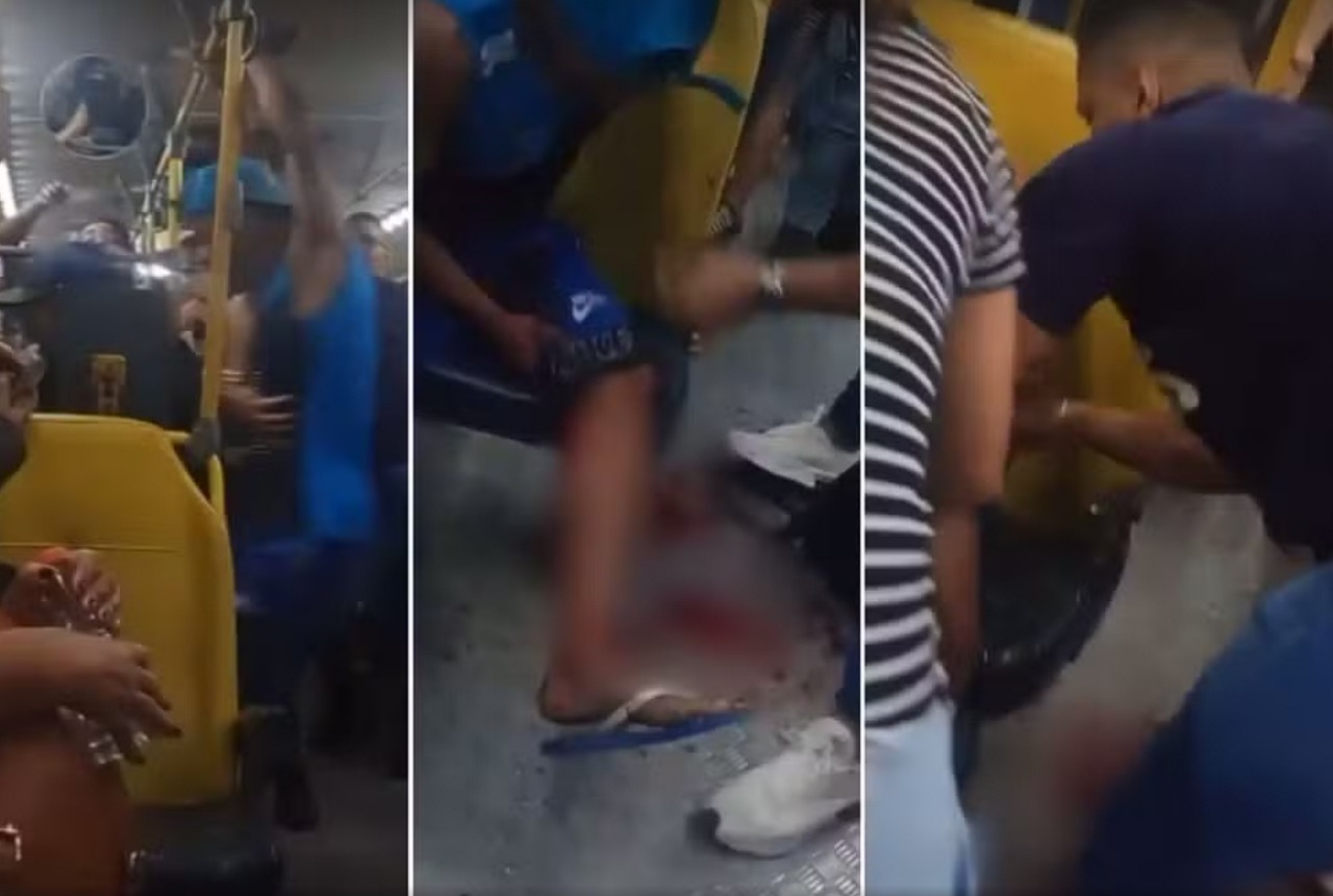 Passageiro é esfaqueado em ônibus durante discussão na Praia Grande