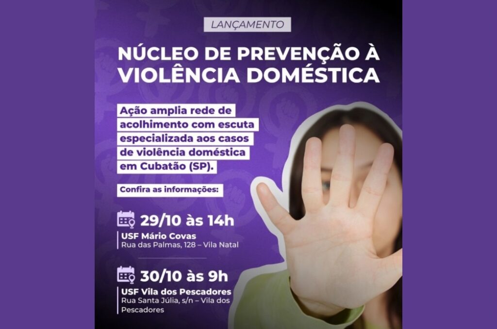 Cubatão amplia rede de acolhimento com novos Núcleos de Prevenção à Violência Doméstica