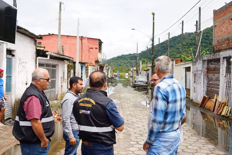 Mongaguá contabiliza prejuízo superior a R$ 7 milhões após chuvas e busca apoio do Crea-SP