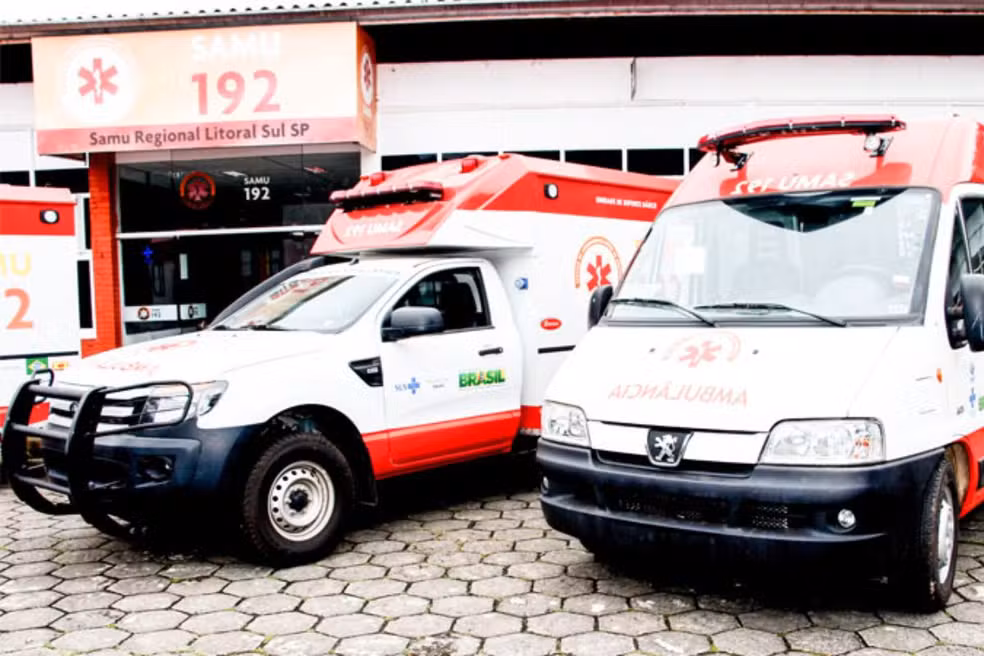 Criminoso invade base do Samu, ameaça funcionários e foge com objetos em Itanhaém