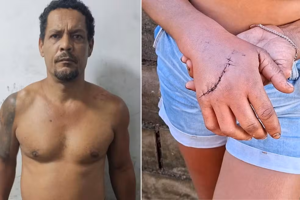 Homem é preso após atacar companheira com enxada em Praia Grande