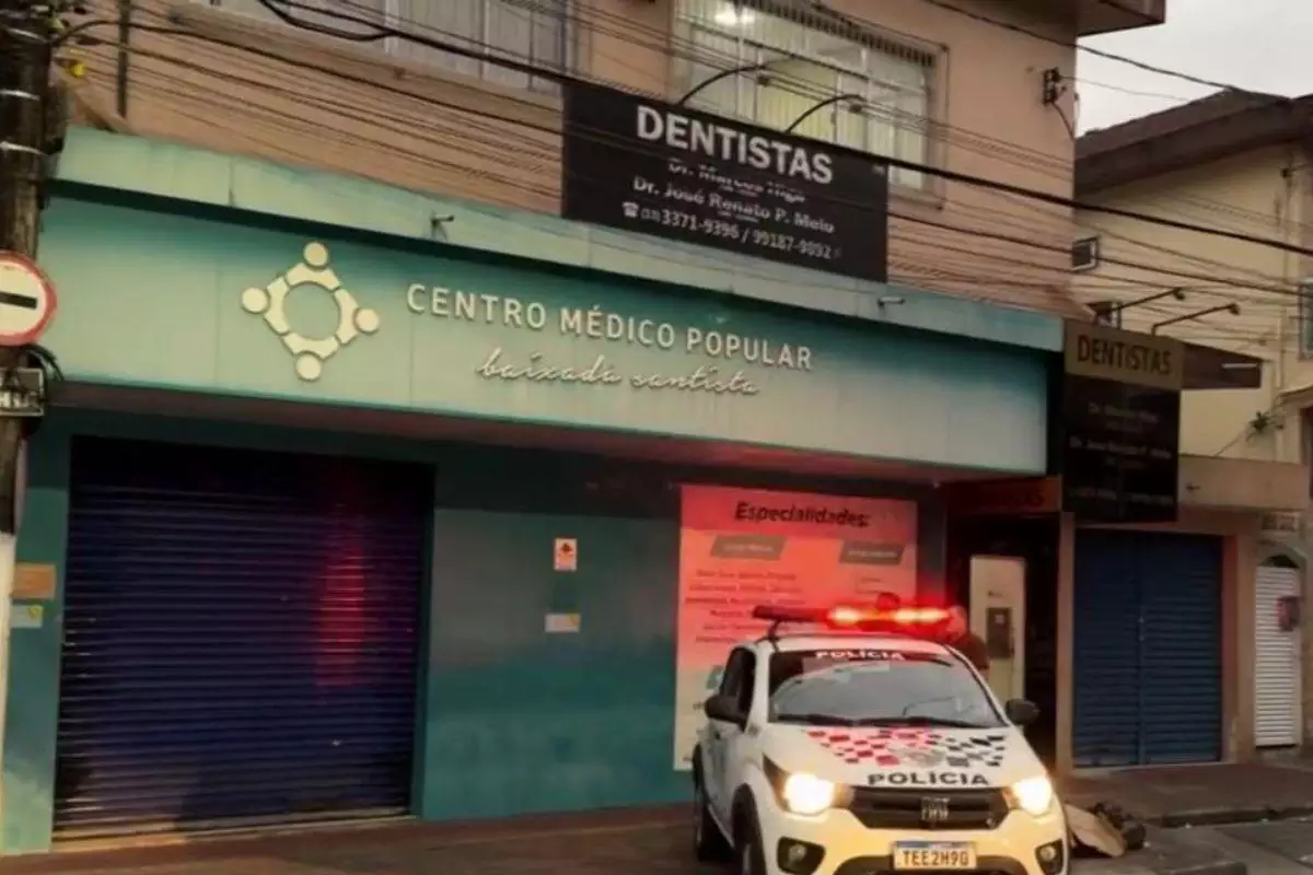 Homem morre e jovem fica ferido durante assalto em clínica odontológica de Cubatão