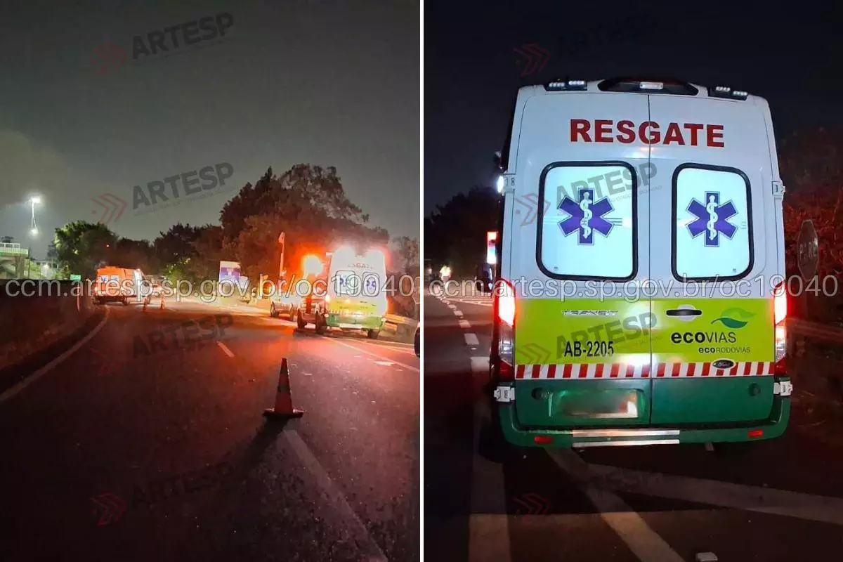 Pedestre morre atropelado após pular mureta na Padre Manoel da Nóbrega, em Cubatão