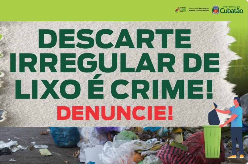 Cubatão reforça ações contra descarte irregular de lixo e alerta para punições