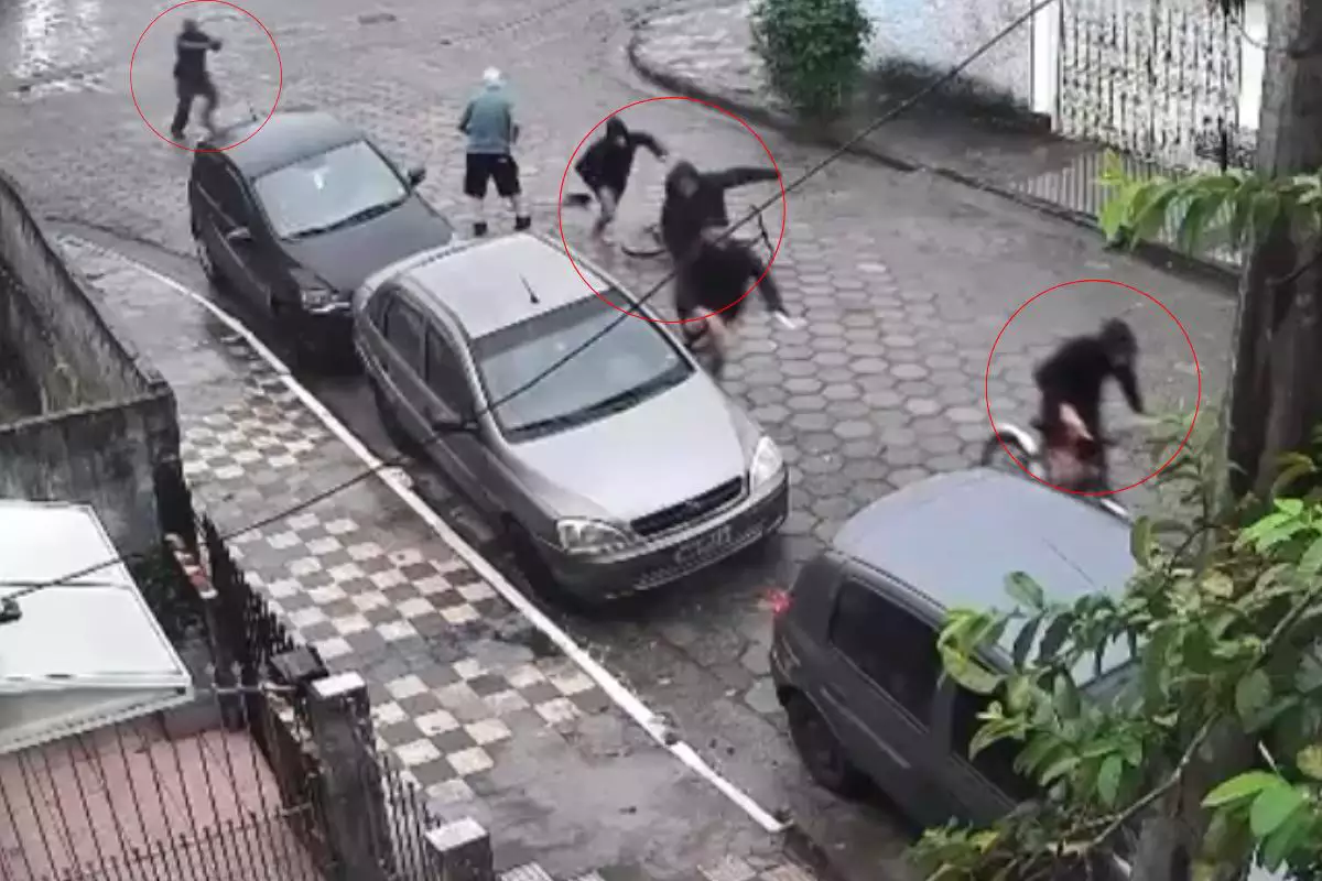 Idoso é cercado por criminosos em Cubatão e PM da reserva reage para impedir assalto