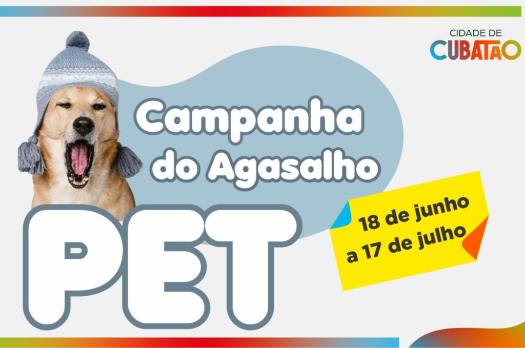Proteger os animais de estimação durante o inverno: em Cubatão, a Campanha do Agasalho Pet 2026 começa a partir dessa quinta (18)