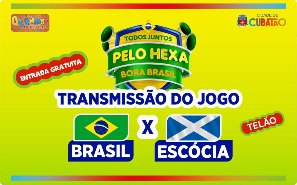Cubatão transmite Brasil x Escócia em telão no Kartódromo Municipal