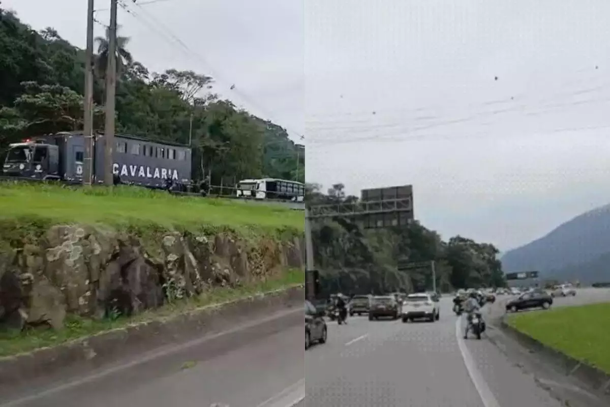 Medo de arrastão faz motoristas voltarem na contramão na Imigrantes, em Cubatão