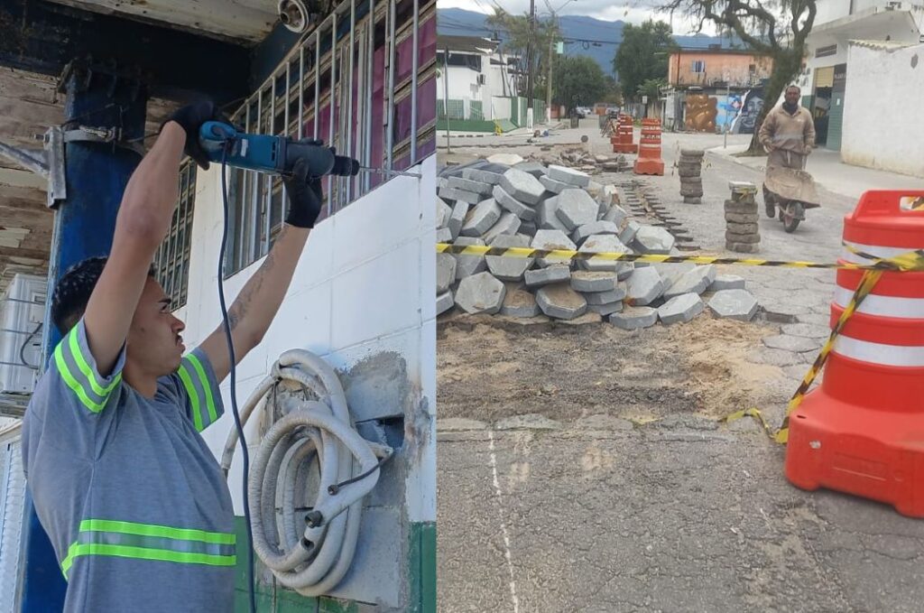 Zeladoria de Cubatão realiza serviços de limpeza, drenagem e manutenção em bairros e escolas