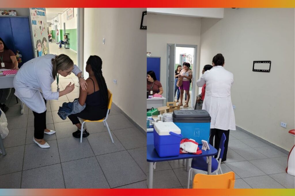 Ação de vacinação imuniza alunos, pais e professores na UME Amazonas