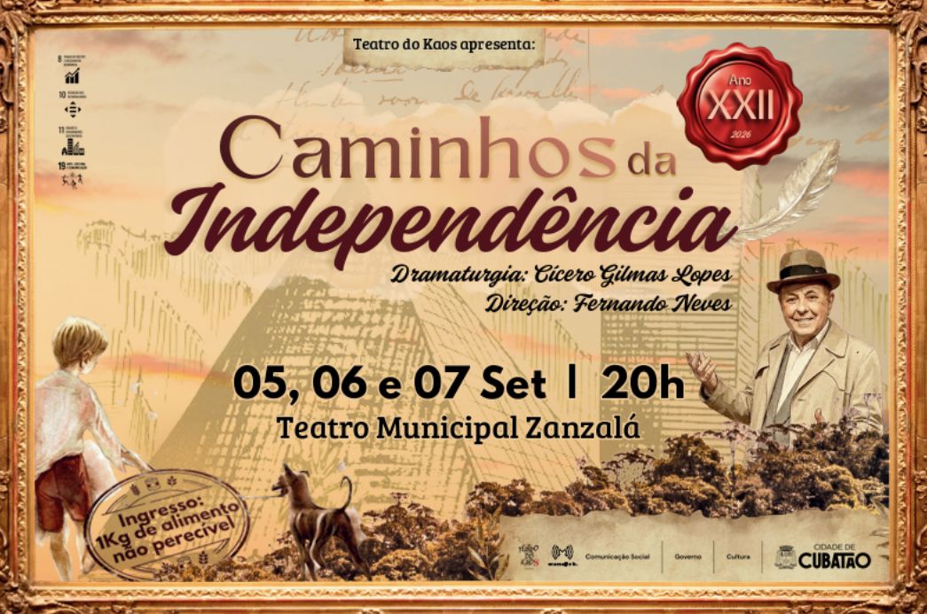 Cubatão apresenta detalhes do espetáculo Caminhos da Independência nesta quinta-feira