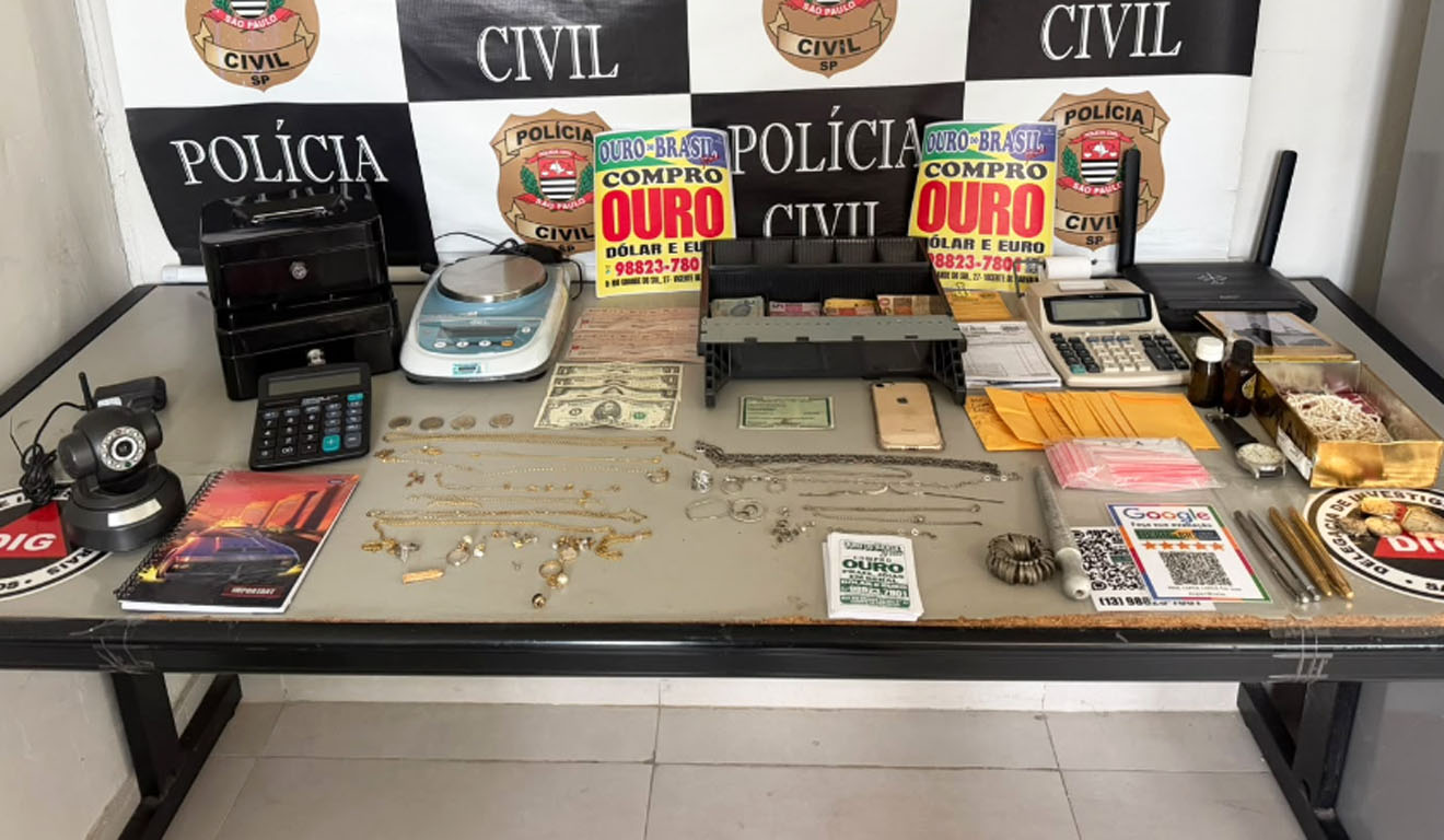 Material apreendido em operação da DIG. Foto de divulgação usada na matéria de referência