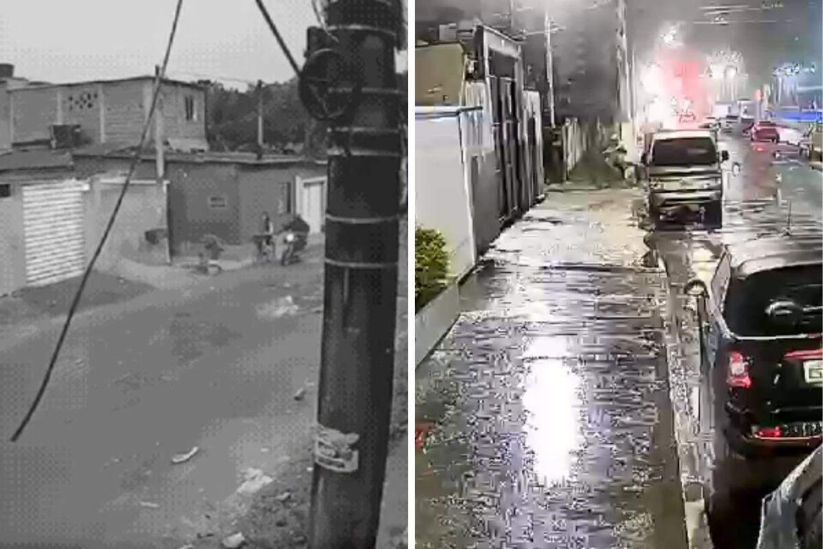 Imagens de câmeras de monitoramento relacionadas aos ataques investigados no Guarujá